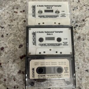 VTG 3 Cassette Tapes A Radio Yesteryear Sampler, 1944 Kate Smith Speaks